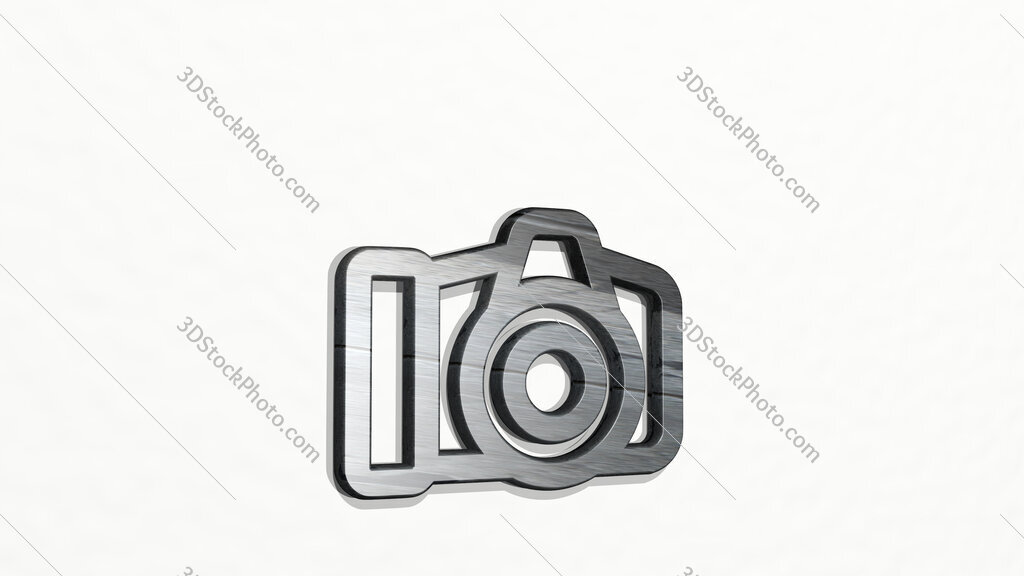 camera 3D icon on the wall