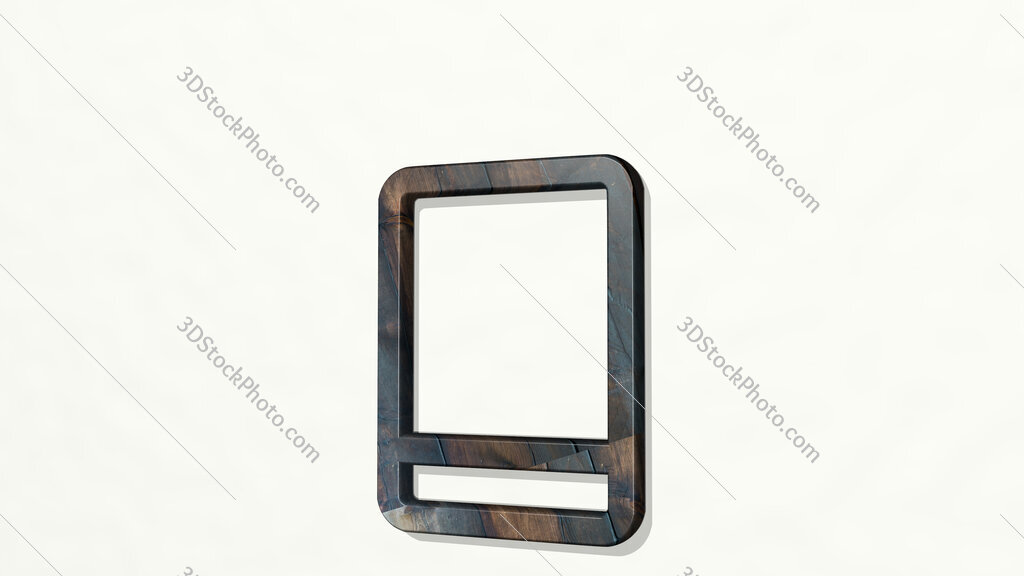 tablet 3D icon on the wall