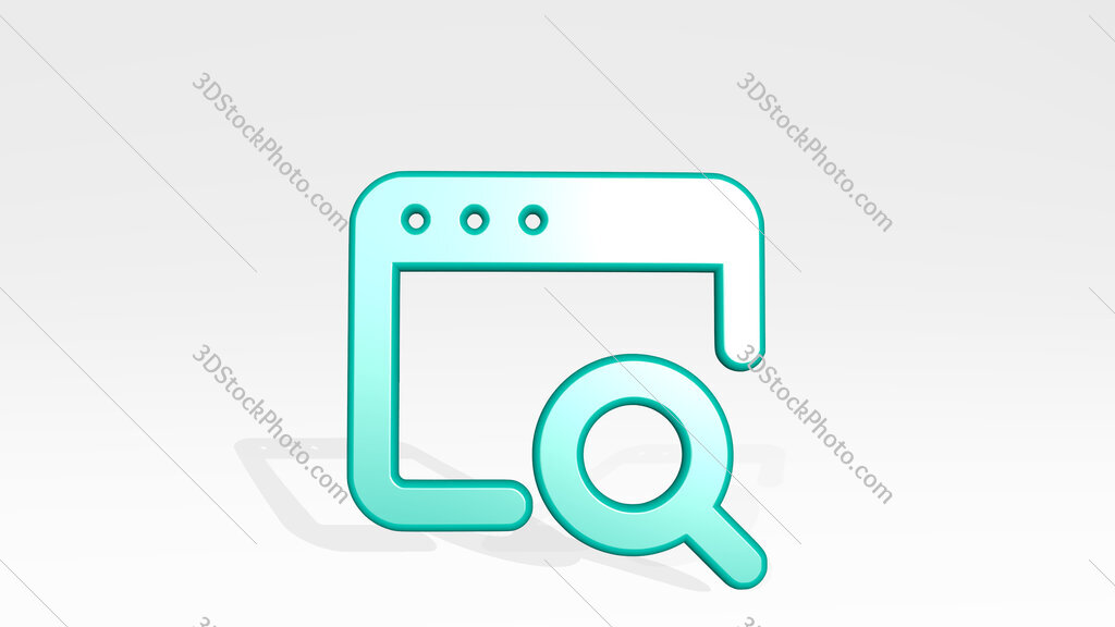 app window search 3D icon casting shadow