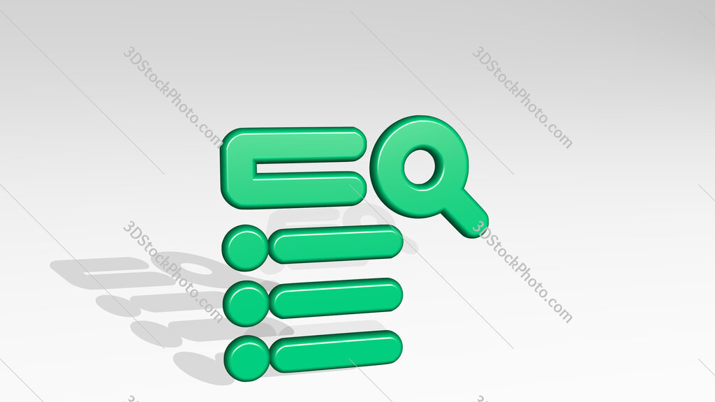 seo search 3D icon casting shadow