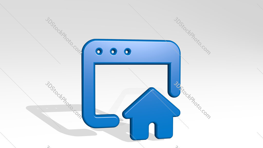 app window home 3D icon casting shadow