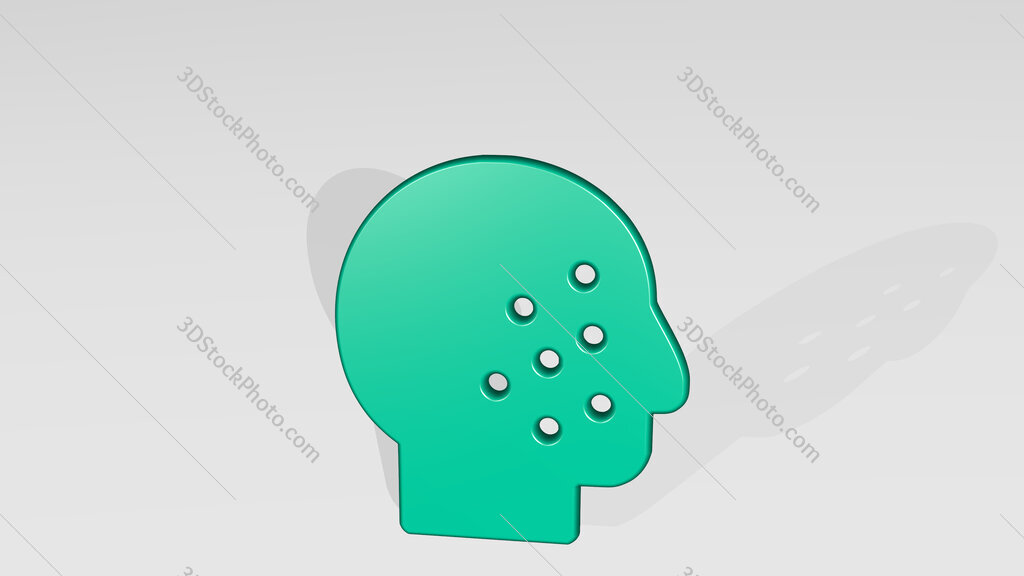 medical condition flu 3D icon casting shadow