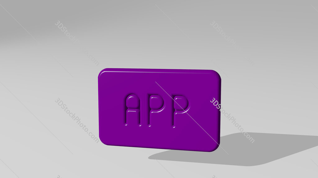 app 3D icon casting shadow