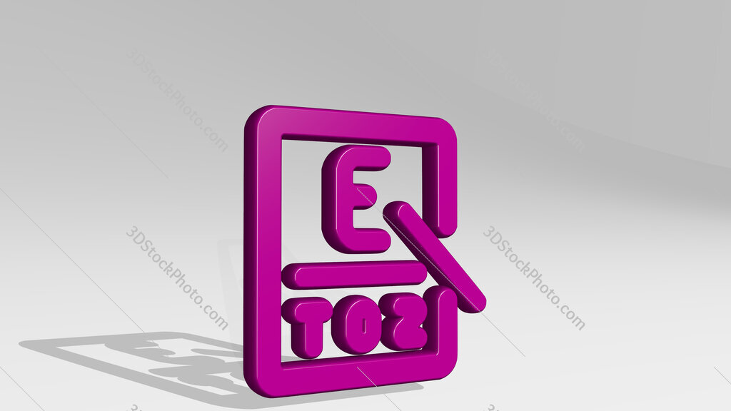medical specialty optometrist alternate 3D icon casting shadow
