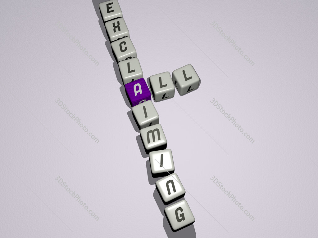 all exclaiming crossword by cubic dice letters