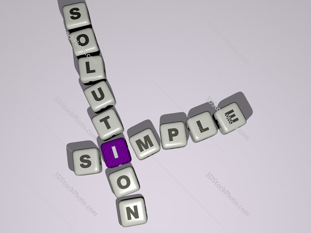 simple solution crossword by cubic dice letters