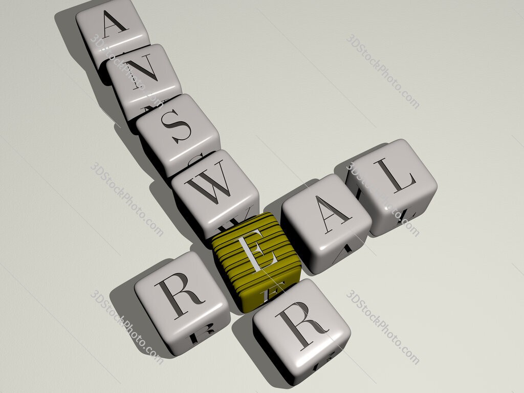 real answer crossword by cubic dice letters