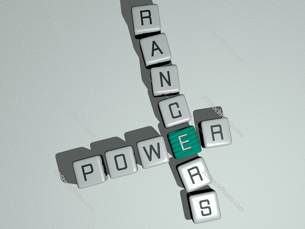 Power Rangers crossword by cubic dice letters