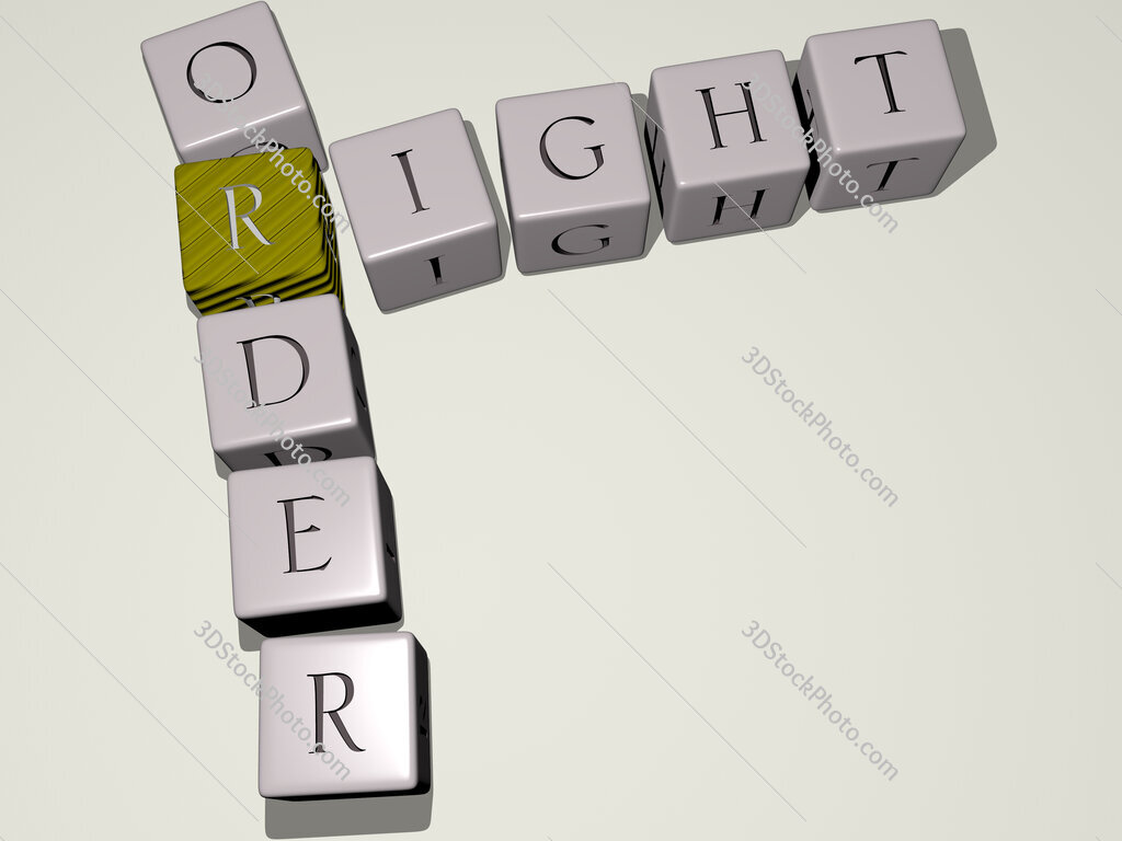right order crossword by cubic dice letters