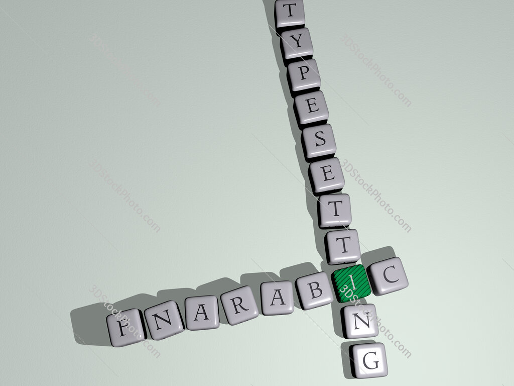 fnarabic typesetting crossword by cubic dice letters