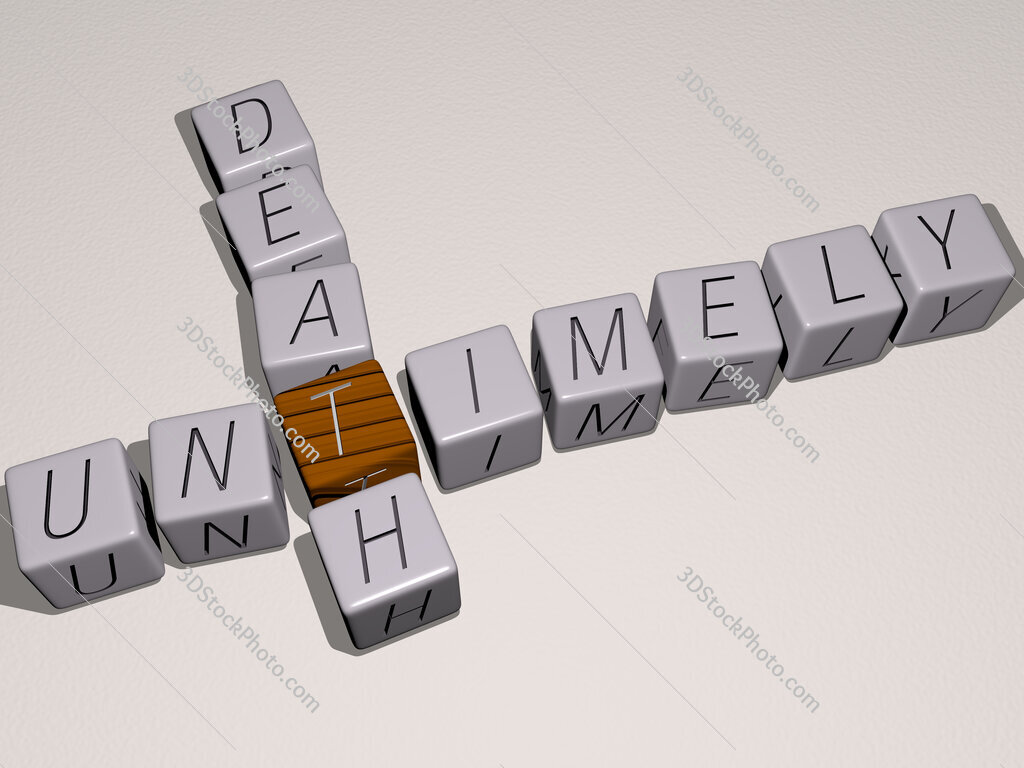 untimely death crossword by cubic dice letters