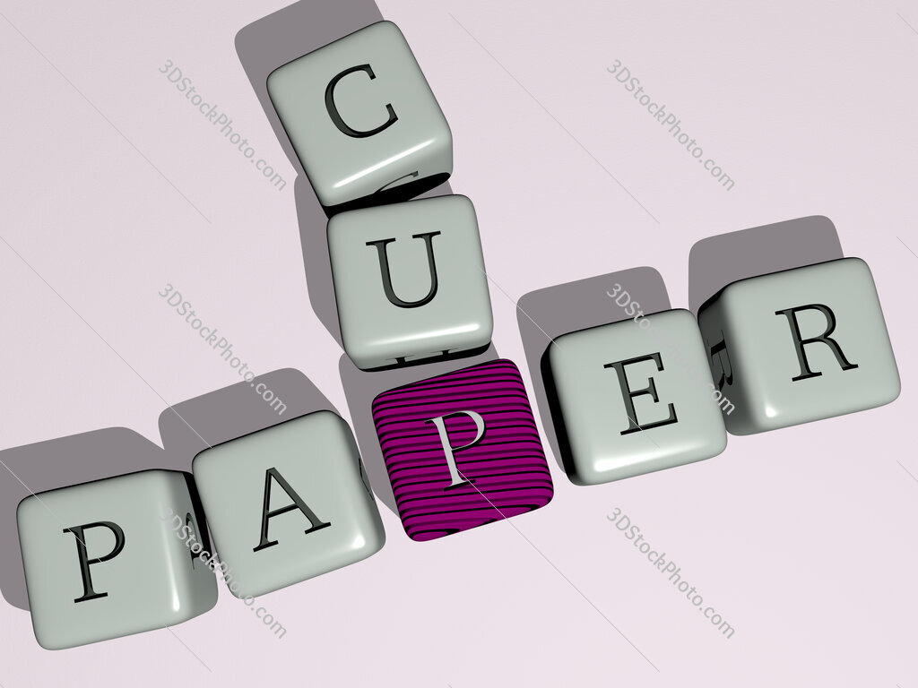 paper cup crossword by cubic dice letters