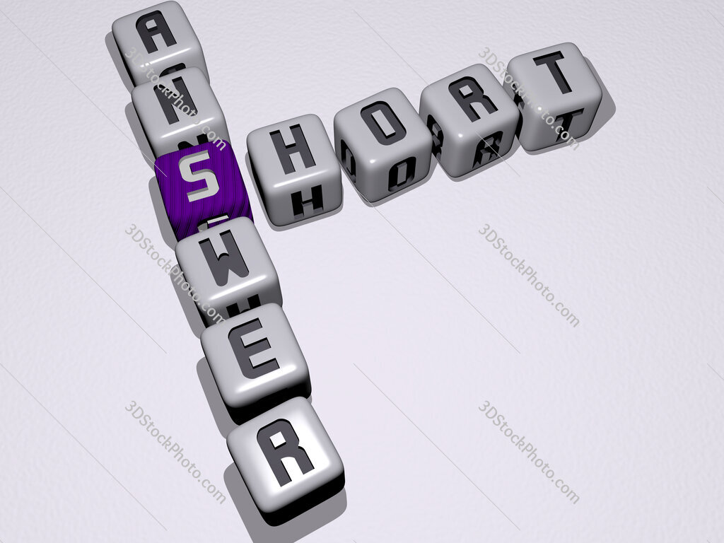 short answer crossword by cubic dice letters