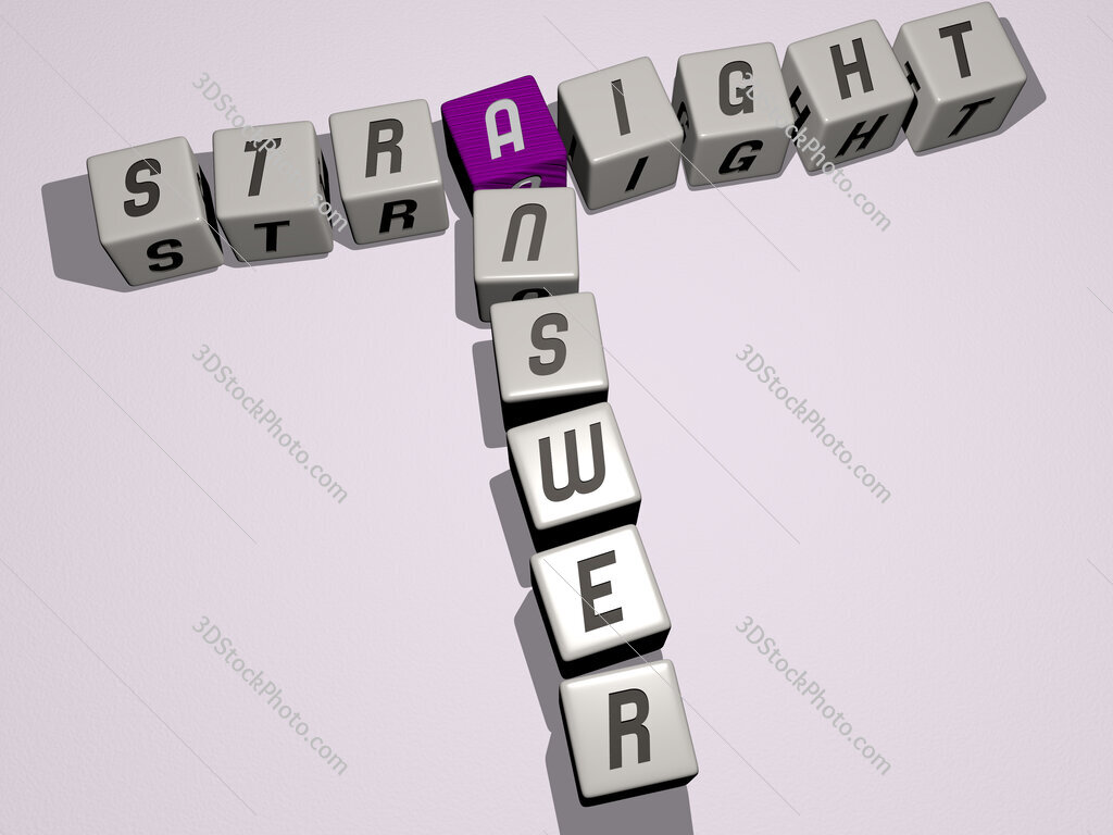 straight answer crossword by cubic dice letters