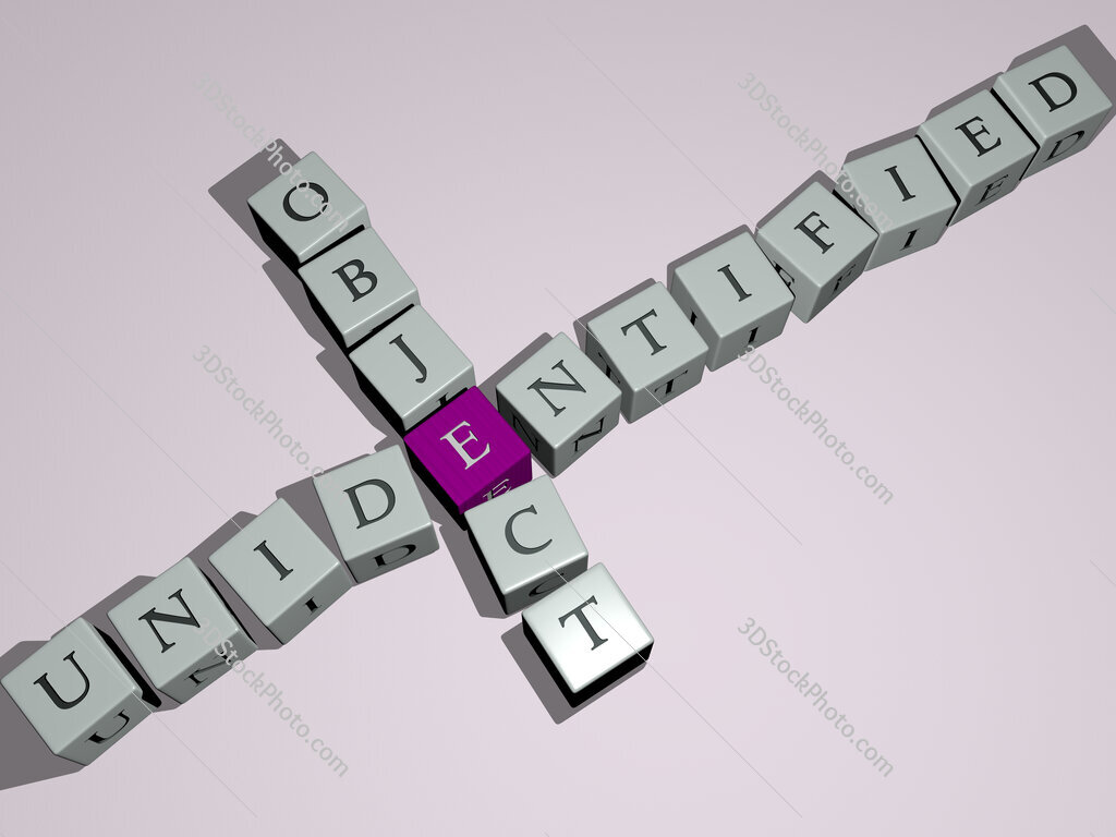 unidentified object crossword by cubic dice letters