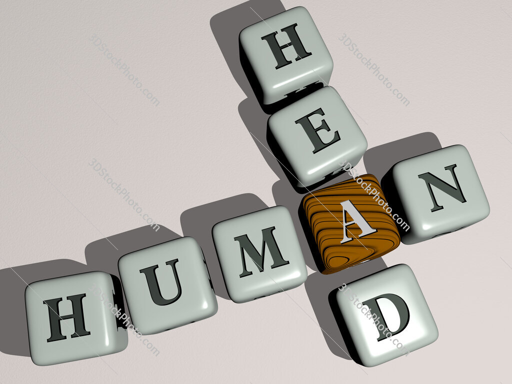 human head crossword by cubic dice letters