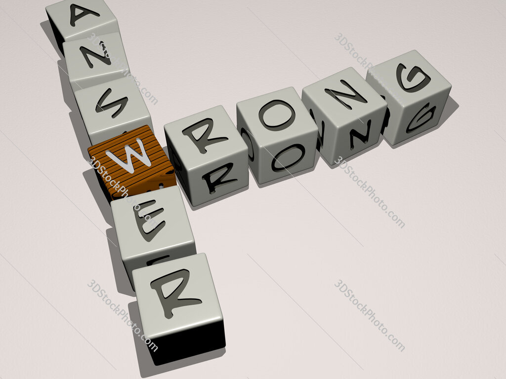 wrong answer crossword by cubic dice letters