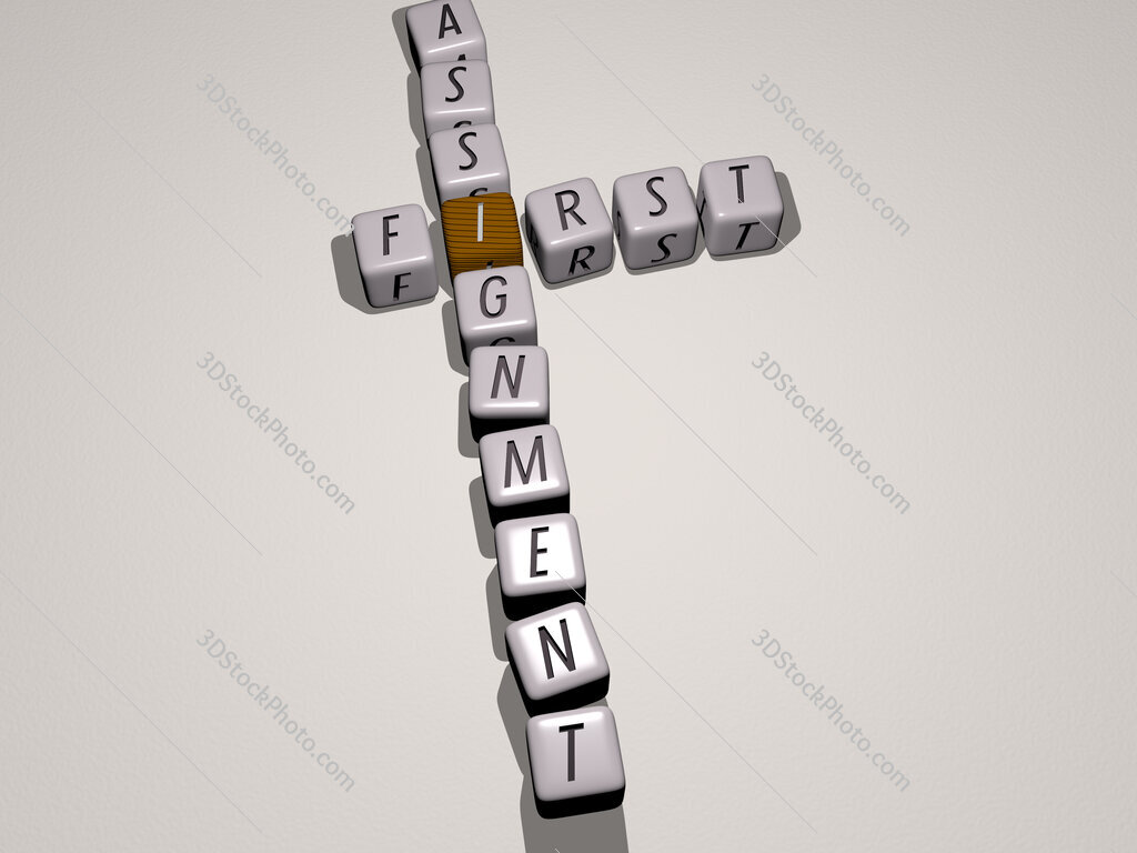 first assignment crossword by cubic dice letters