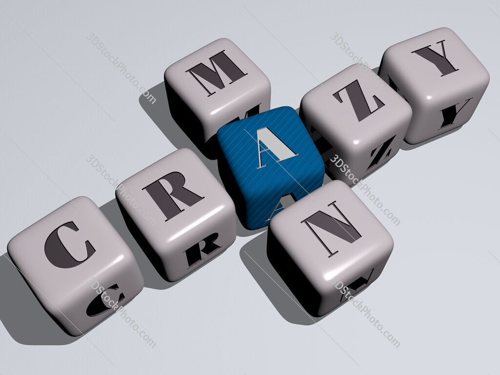 crazy man crossword by cubic dice letters