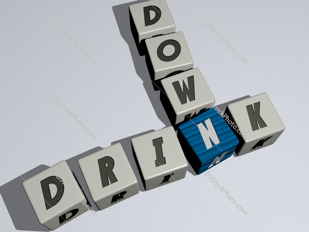drink down crossword by cubic dice letters