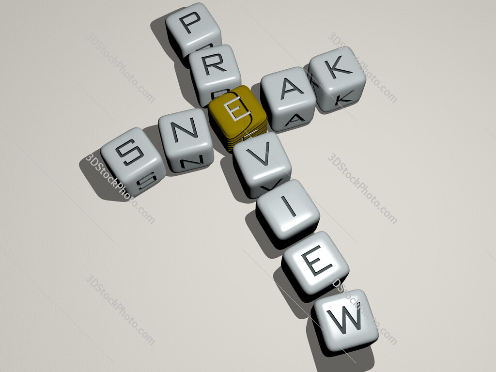 sneak preview crossword by cubic dice letters