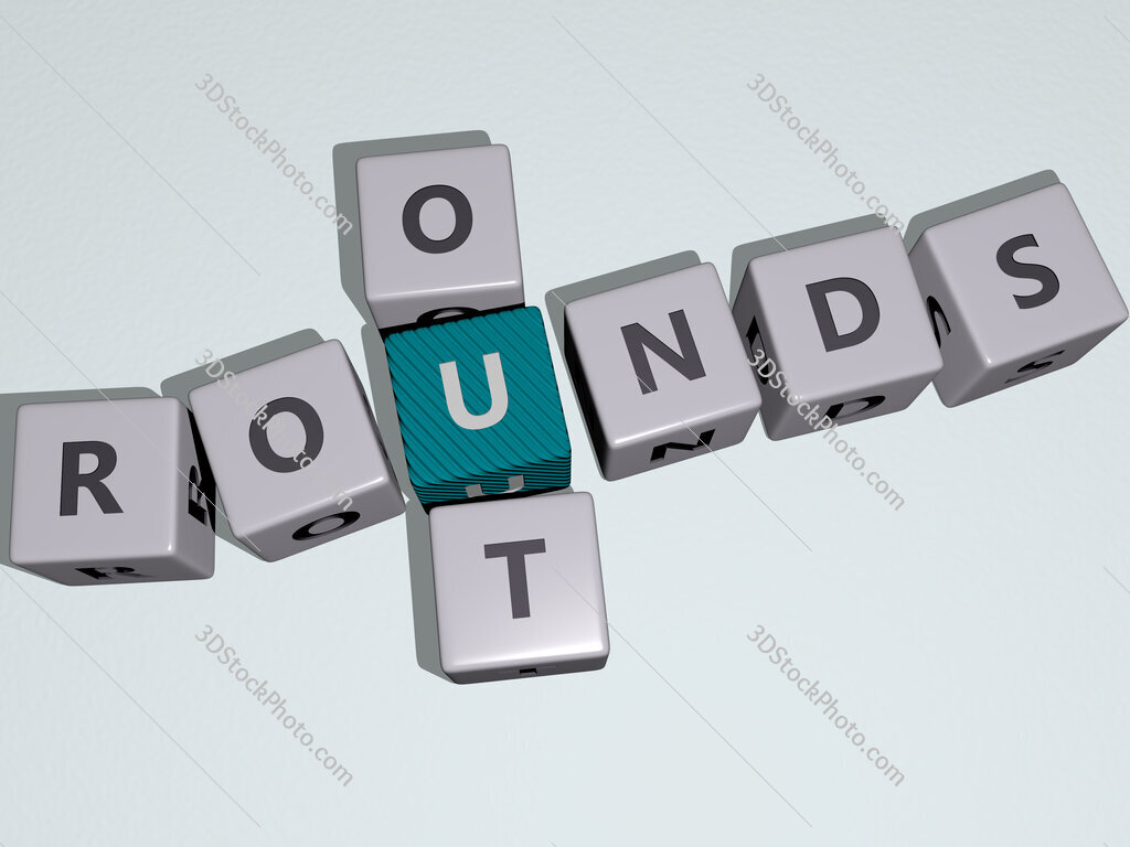 rounds out crossword by cubic dice letters