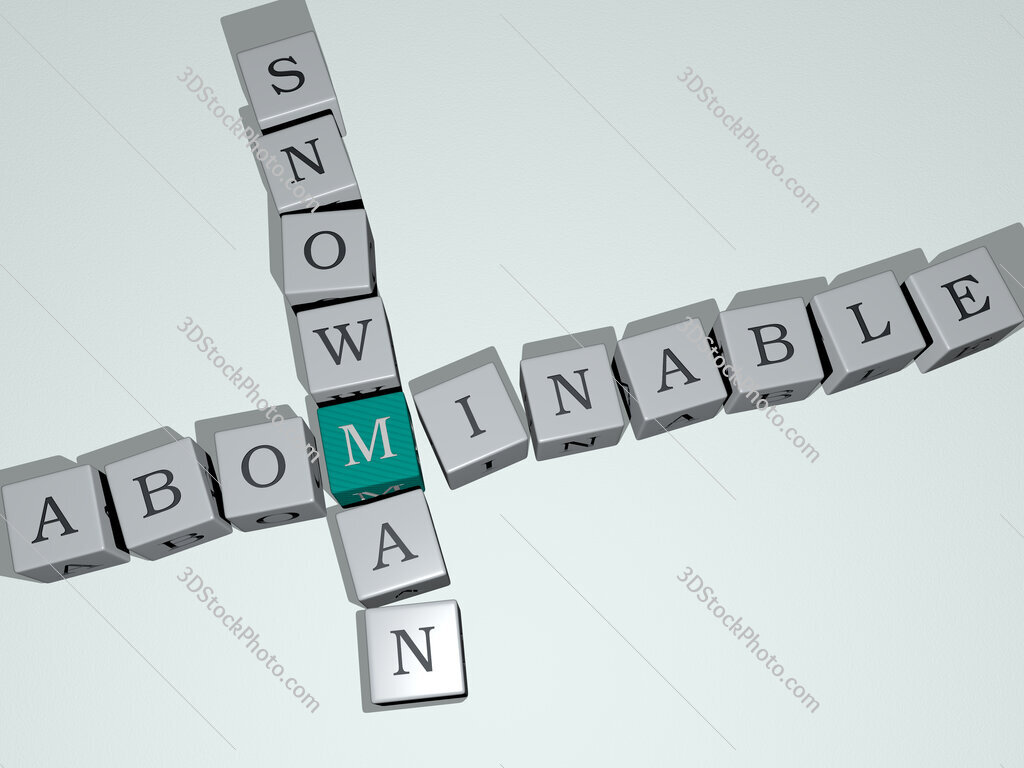 abominable snowman crossword by cubic dice letters