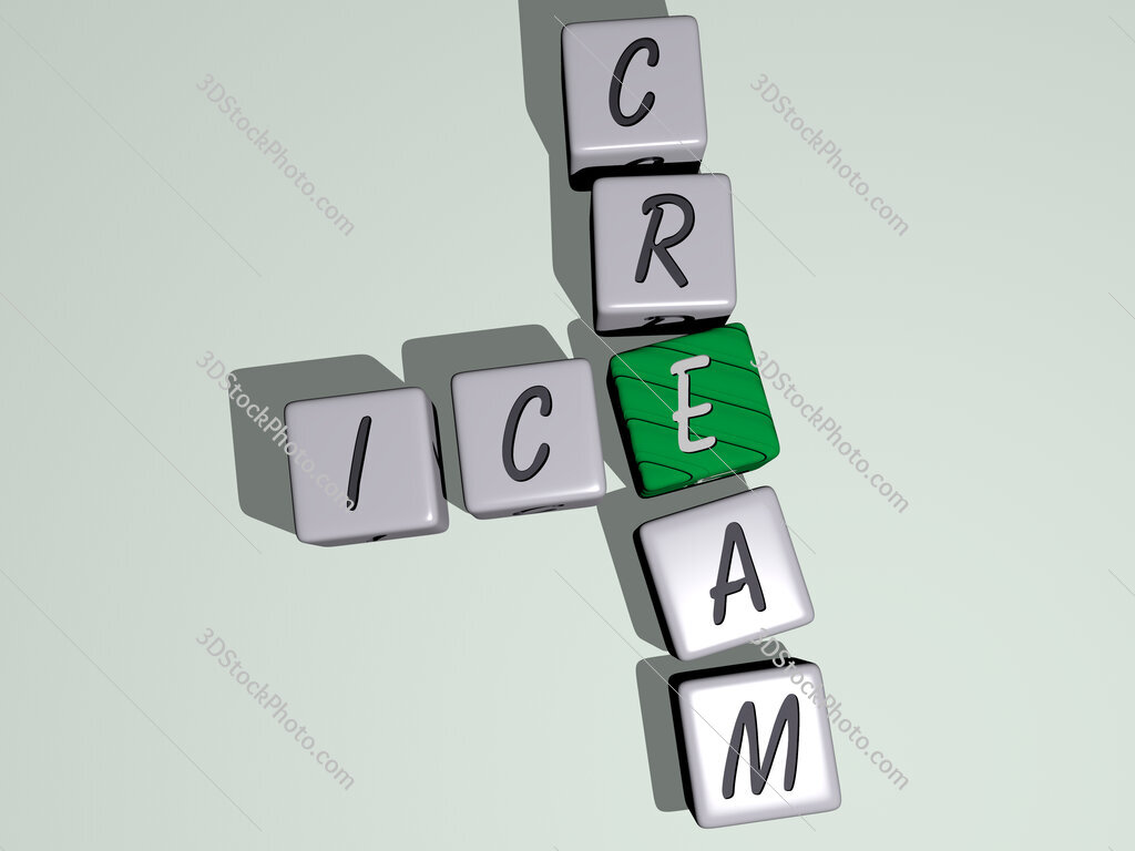 ice cream crossword by cubic dice letters