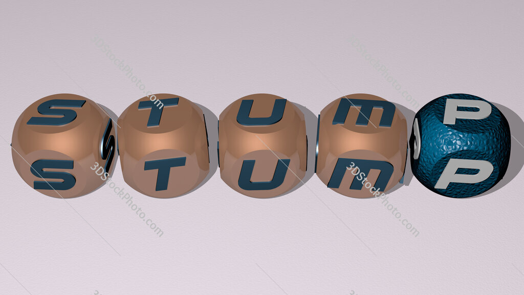 stump text by cubic dice letters