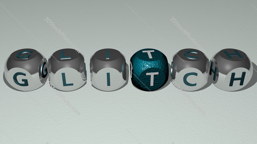 glitch text by cubic dice letters