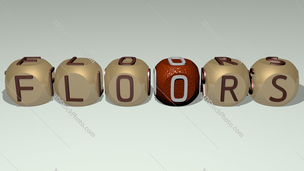 floors text by cubic dice letters