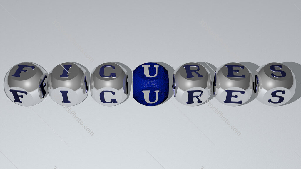 figures text by cubic dice letters