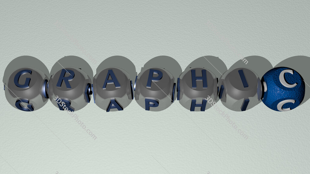 graphic text by cubic dice letters