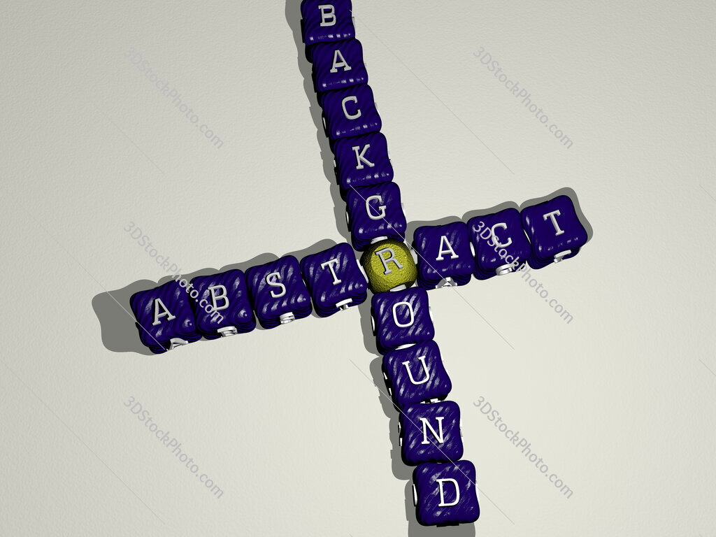 abstract background crossword of colorful cubic letters