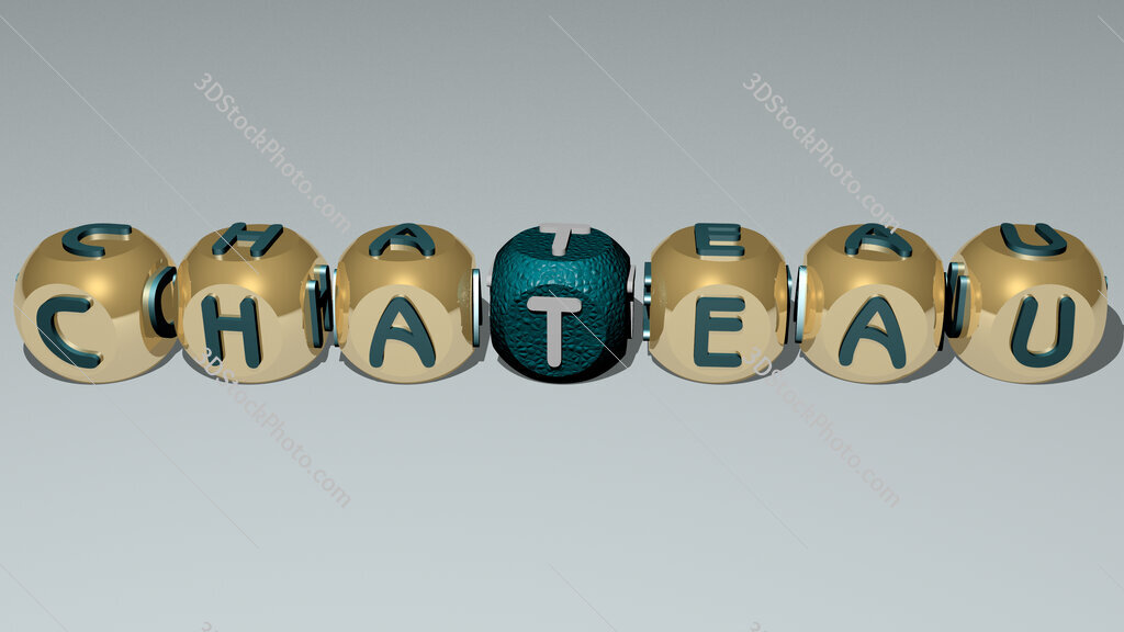 chateau text by cubic dice letters