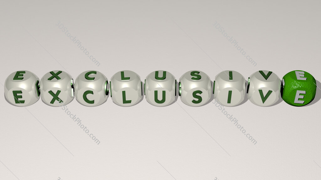 exclusive text by cubic dice letters