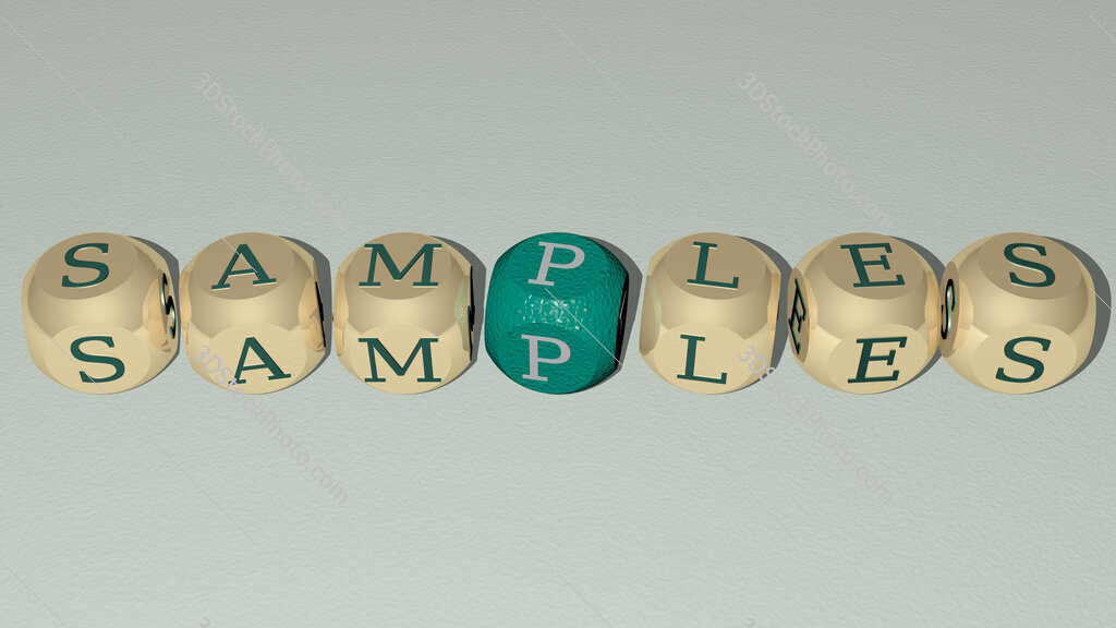 samples text by cubic dice letters