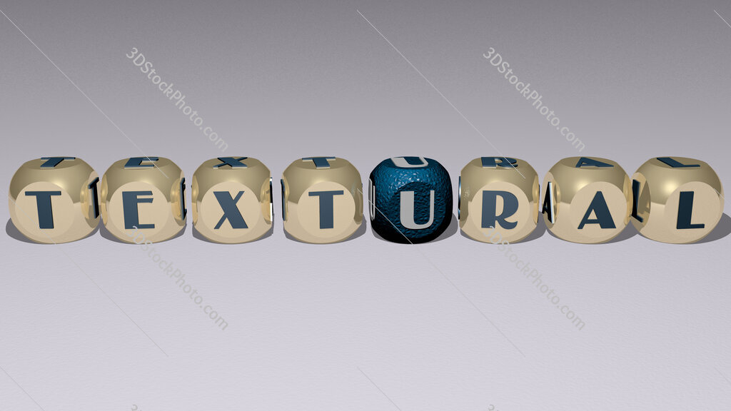 textural text by cubic dice letters