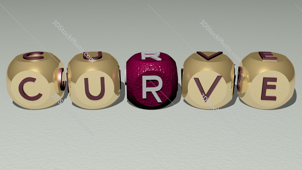 curve text by cubic dice letters