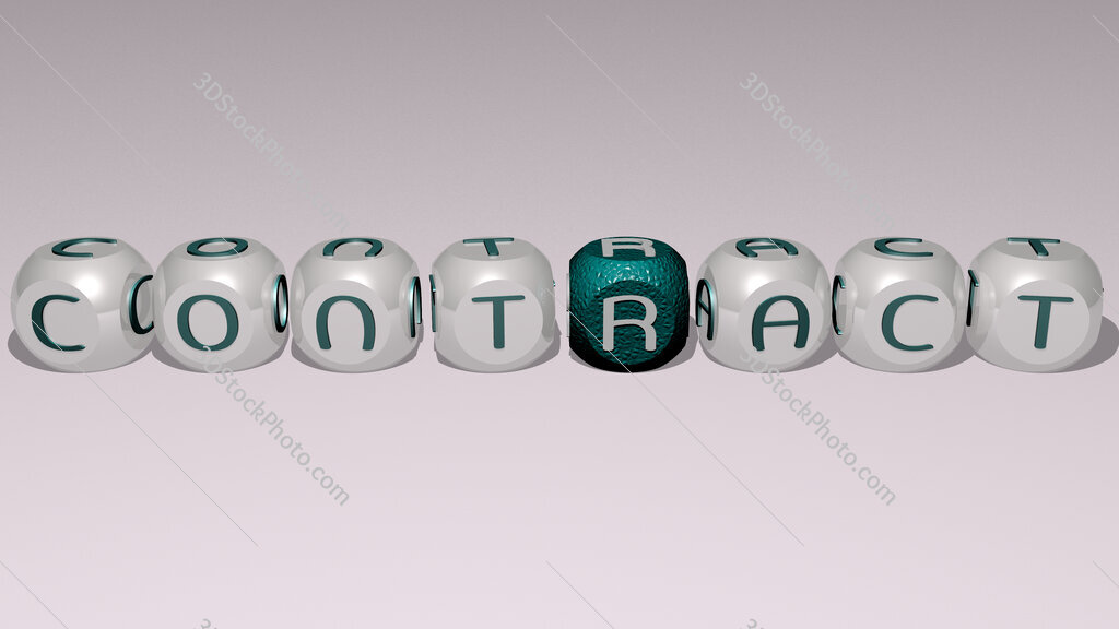 contract text by cubic dice letters