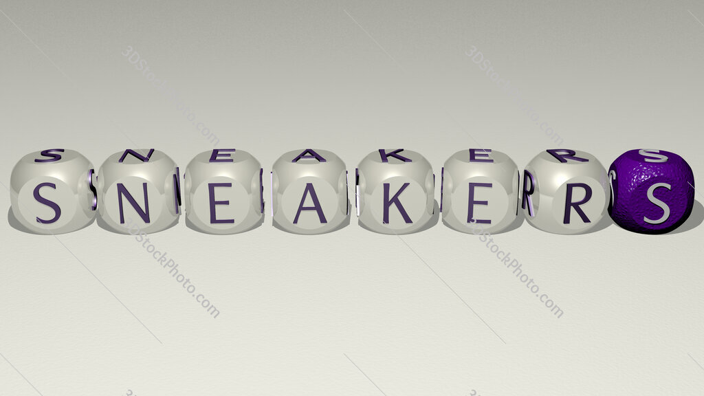 sneakers text by cubic dice letters