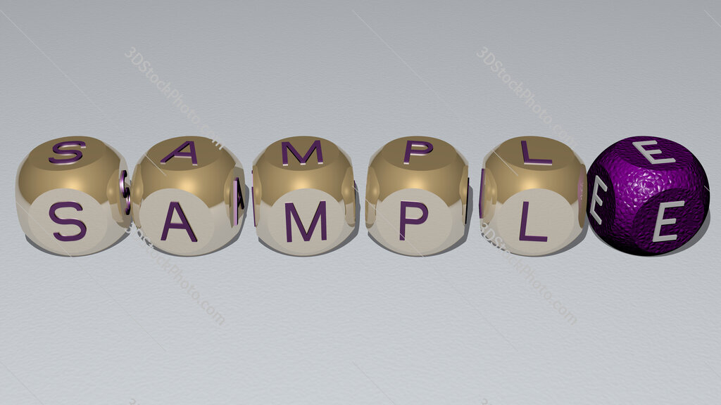 sample text by cubic dice letters