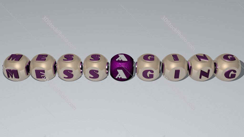 messaging text by cubic dice letters