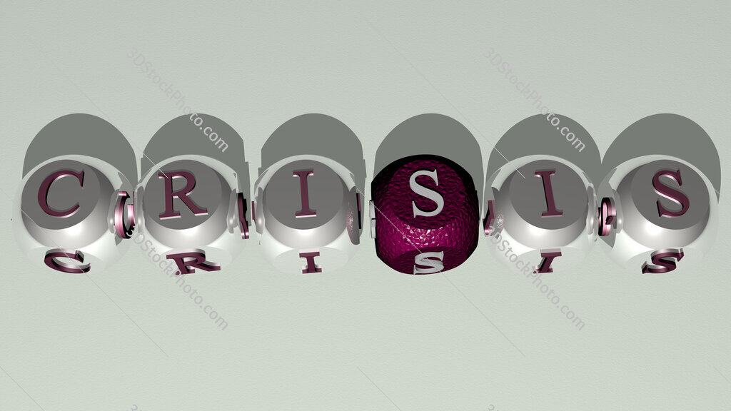 crisis text by cubic dice letters