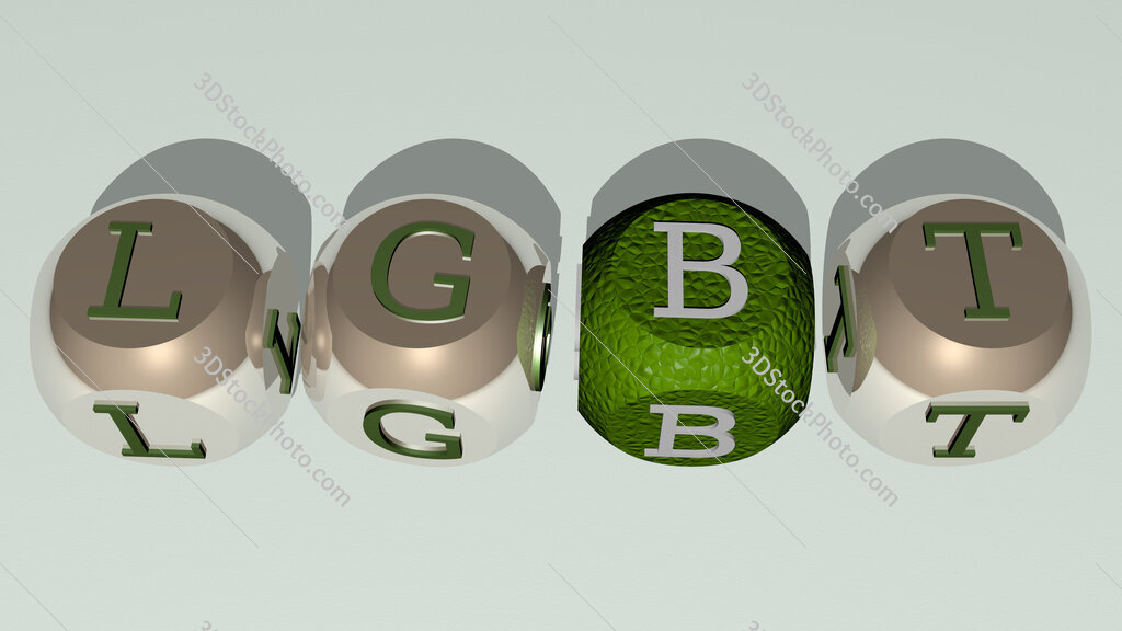 lgbt text by cubic dice letters