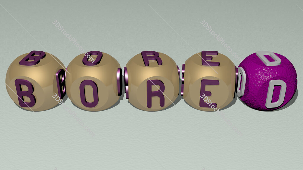 bored text by cubic dice letters