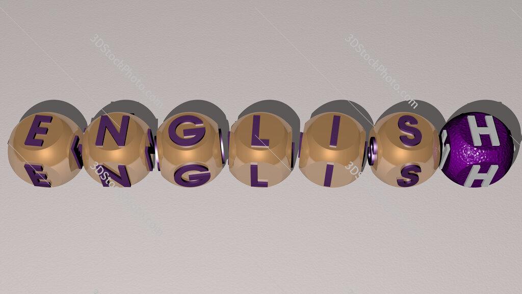english text by cubic dice letters