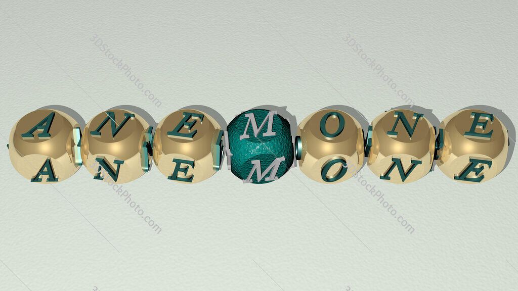 anemone text by cubic dice letters