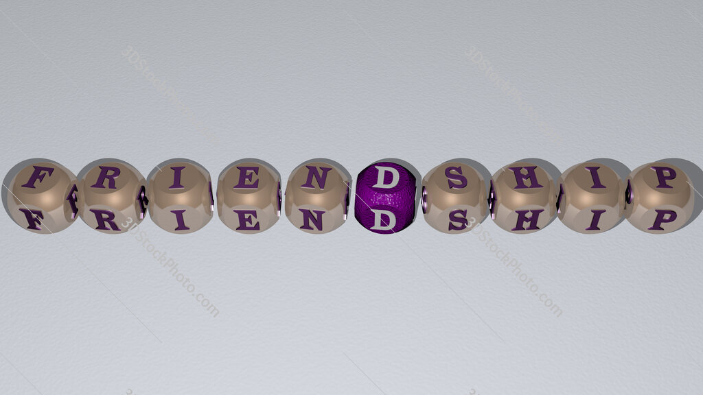 friendship text by cubic dice letters