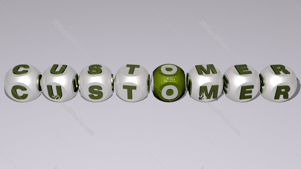 customer text by cubic dice letters
